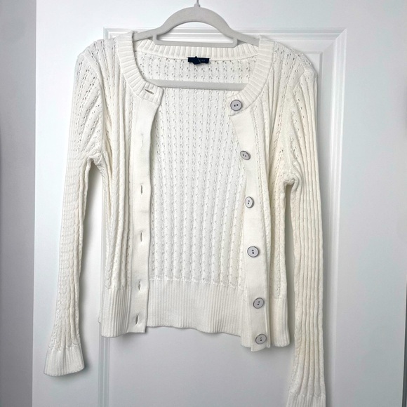 Talbots Sweaters - TALBOTS- TEXTURED CREWNECK CARDIGAN